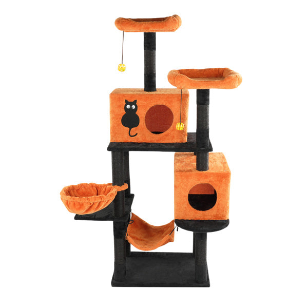 Spooktacular Heights 4-Tier Halloween Cat Tower Premium Dog & Cat Toys | WhatDaDog Pet Store