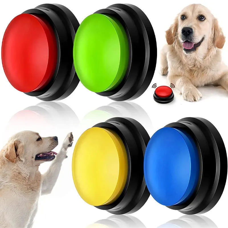 Interactive Dog Training Buttons - Voice Recording Communication Buzzers for Pet Training Premium Dog & Cat Toys | WhatDaDog Pet Store