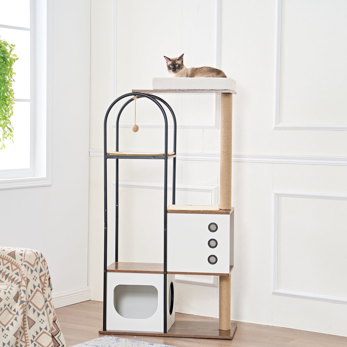 Skyline Multi-Level Cat Tower 59 Inches Tall WhatDaDog Premium Pet Store | Quality Dog & Cat Accessories