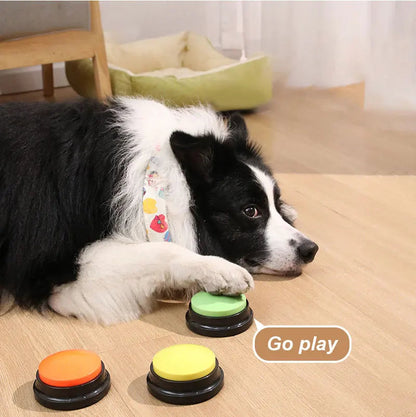 Interactive Dog Training Buttons - Voice Recording Communication Buzzers for Pet Training Premium Dog & Cat Toys | WhatDaDog Pet Store