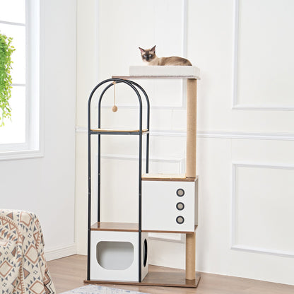 Skyline Multi-Level Cat Tower 59 Inches Tall WhatDaDog Premium Pet Store | Quality Dog & Cat Accessories