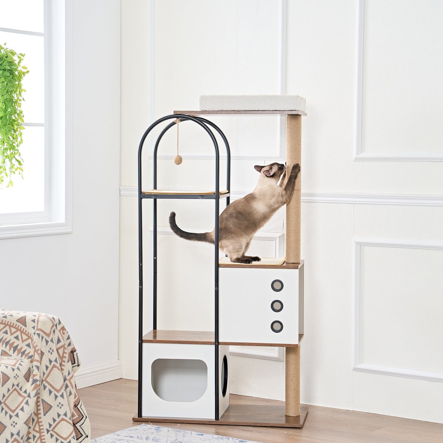 Skyline Multi-Level Cat Tower 59 Inches Tall WhatDaDog Premium Pet Store | Quality Dog & Cat Accessories