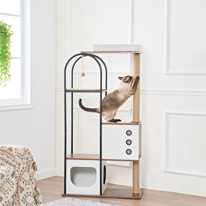 Skyline Multi-Level Cat Tower 59 Inches Tall WhatDaDog Premium Pet Store | Quality Dog & Cat Accessories