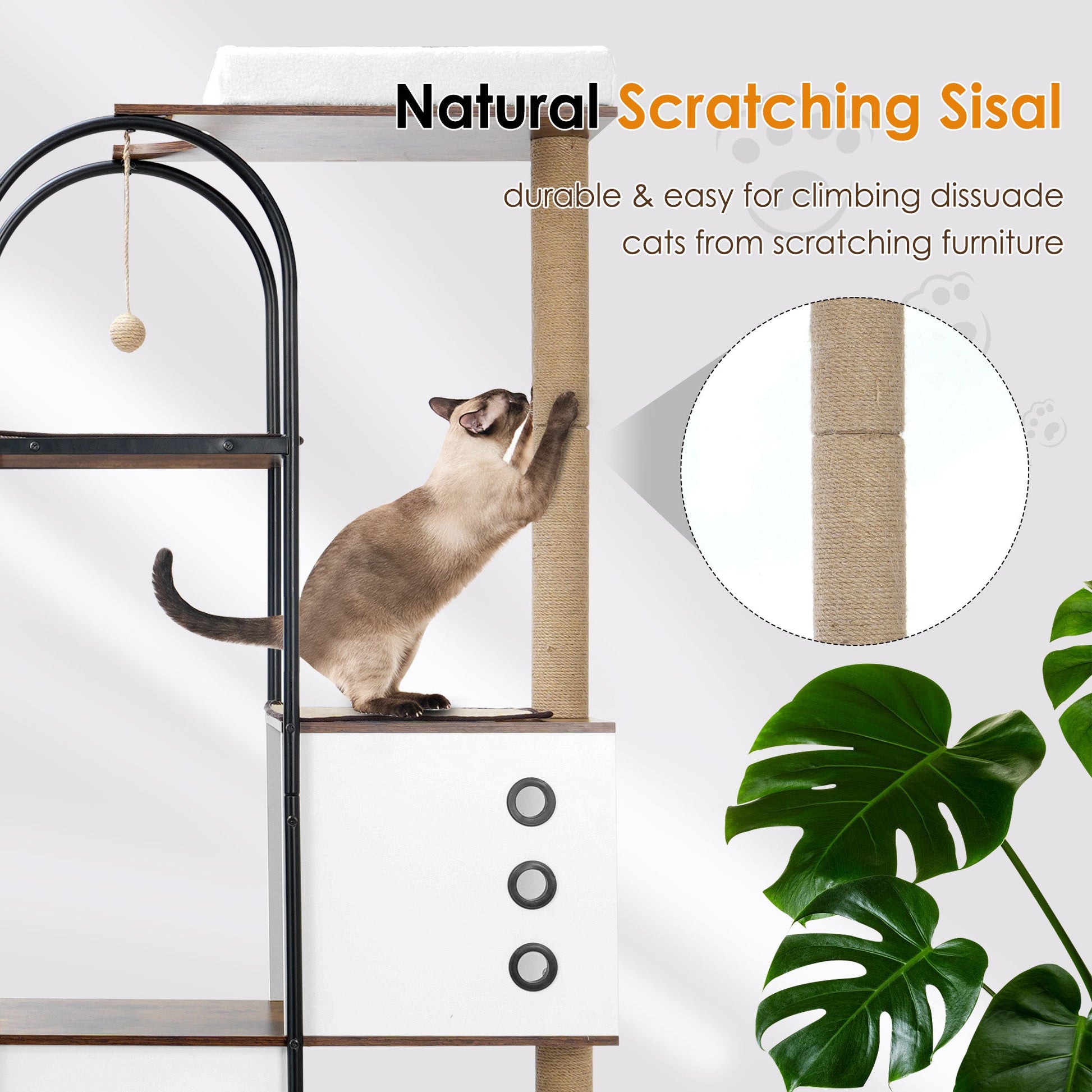 Skyline Multi-Level Cat Tower 59 Inches Tall WhatDaDog Premium Pet Store | Quality Dog & Cat Accessories