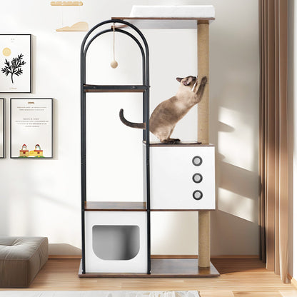 Skyline Multi-Level Cat Tower 59 Inches Tall WhatDaDog Premium Pet Store | Quality Dog & Cat Accessories