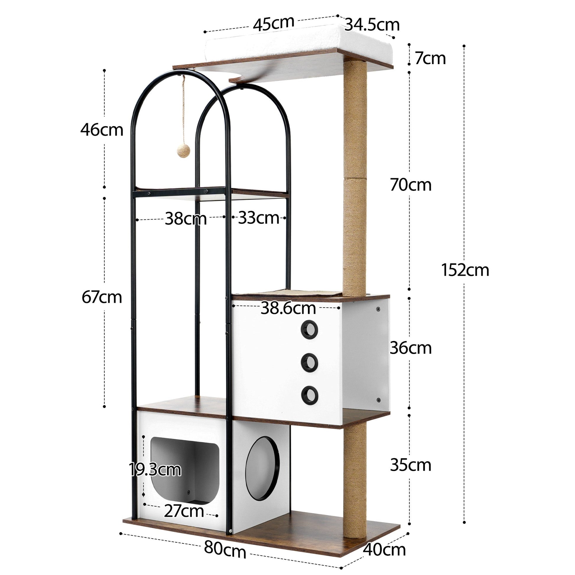 Skyline Multi-Level Cat Tower 59 Inches Tall WhatDaDog Premium Pet Store | Quality Dog & Cat Accessories